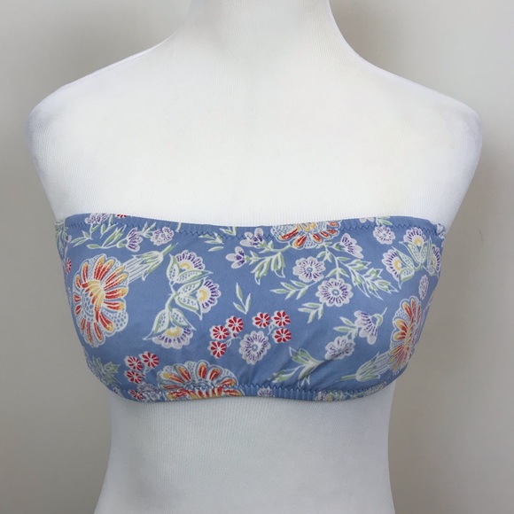 J. Crew Other - J. Crew Floral Bandeau Bikini Top